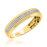 Photo of Nova 1 ct tw. Diamond Round Solitaire Trio Set 10K Yellow Gold [BT476YM]