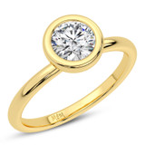 Photo of Sakura 3/4 ct tw. Diamond Round Solitaire Engagement Ring 14K Yellow Gold [BT5039YE-R070]