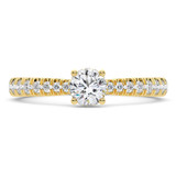 Photo of Nero 1 1/3 ct tw. Diamond Round Solitaire Engagement Ring 14K Yellow Gold [BT5004YE-R070]