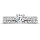 Photo of Qadir 1 7/8 Carat T.W. Diamond Round Solitaire Bridal Set 14K White Gold [BR5001W-R070]