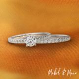 Photo of Qadir 1 7/8 Carat T.W. Diamond Round Solitaire Bridal Set 14K White Gold [BR5001W-R070]