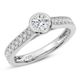 Photo of Cassia 1 3/4 CT. T.W. Diamond Round Solitaire Bridal Set 14K White Gold [BT5029WE-R070]