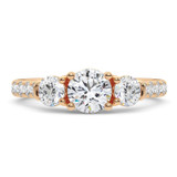 Photo of Floryn 2 1/8 Carat T.W. Diamond Round Solitaire Bridal Set 14K Rose Gold [BT5038RE-R070]