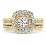Photo of Gitta 2 1/3 Carat T.W. Round Solitaire Bridal Set 14K Yellow Gold [BR5011Y-R095]