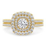 Photo of Gitta 2 1/3 Carat T.W. Round Solitaire Bridal Set 14K Yellow Gold [BT5011YE-R095]