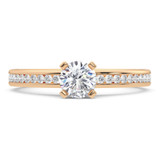 Photo of Jacinta 1 1/7 ct tw. Diamond Round Solitaire Engagement Ring 14K Rose Gold [BT5028RE-R070]
