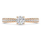 Photo of Nero 1 7/8 CT. T.W. Diamond Round Solitaire Bridal Set 14K Rose Gold [BT5004RE-R070]