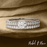 Photo of Nero 1 7/8 Carat T.W. Diamond Round Solitaire Bridal Set 14K White Gold [BR5004W-R070]