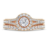 Photo of Maska 2 1/5 CT. T.W. Diamond Round Solitaire Bridal Set 14K Rose Gold [BR5005R-R070]