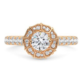 Photo of Matina 3 Carat T.W. Diamond Round Solitaire Bridal Set 14K Rose Gold [BT5025RE-R095]