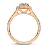 Photo of Matina 3 Carat T.W. Diamond Round Solitaire Bridal Set 14K Rose Gold [BT5025RE-R095]