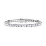 Photo of Iva 9 CT. T.W. Lab Grown Diamond Round Bracelet 14K White Gold [BC2384W]