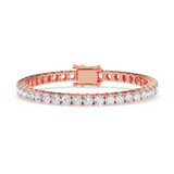 Photo of Iva 12 CT. T.W. Lab Grown Diamond Round Bracelet 14K Rose Gold [BC2387R]
