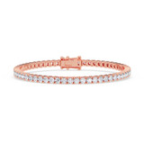 Photo of Iva 5 Carat T.W. Natural Diamond Round Bracelet 14K Rose Gold [BC2392R]