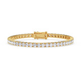 Photo of Iva 7 CT. T.W. Natural Diamond Round Bracelet 14K Yellow Gold [BC2394Y]