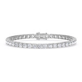 Photo of Iva 10 CT. T.W. Natural Diamond Round Bracelet 10K White Gold [BC2397W]