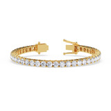 Photo of Iva 12 Carat T.W. Natural Diamond Round Bracelet 14K Yellow Gold [BC2399Y]