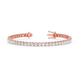 Photo of Iva 8 CT. T.W. Natural Diamond Round Bracelet 14K Rose Gold [BC2395R]