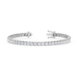 Photo of Iva 8 Carat T.W. Natural Diamond Round Bracelet 10K White Gold [BC2395W]