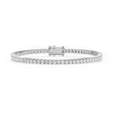 Photo of Iva 3 Carat T.W. Natural Diamond Round Bracelet 14K White Gold [BC2390W]