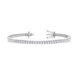 Photo of Iva 3 Carat T.W. Natural Diamond Round Bracelet 14K White Gold [BC2390W]
