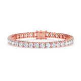 Photo of Iva 13 CT. T.W. Lab Grown Diamond Round Bracelet 14K Rose Gold [BC2388R]