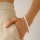 Photo of Iva 13 CT. T.W. Lab Grown Diamond Round  Bracelet 14K Rose Gold [BC2388R]