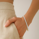 Photo of Iva 3 Carat T.W. Natural Diamond Round Bracelet 14K Yellow Gold [BC2390Y]