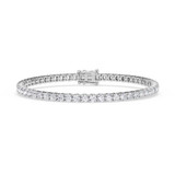 Photo of Iva 6 CT. T.W. Natural Diamond Round Bracelet 14K White Gold [BC2393W]