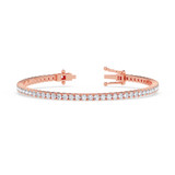 Photo of Iva 4 CT. T.W. Natural Diamond Round Bracelet 14K Rose Gold [BC2391R]