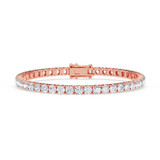 Photo of Iva 9 Carat T.W. Lab Grown Diamond Round Bracelet 14K Rose Gold [BC2384R]