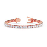 Photo of Iva 12 CT. T.W. Natural Diamond Round Bracelet 14K Rose Gold [BC2399R]