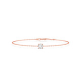 Photo of Ansel 1/2 Carat T.W. Lab Grown Diamond Round Solitaire Bracelet 14K Rose Gold [BC2401R-L045]