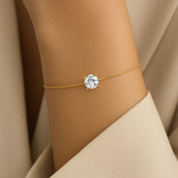 Photo of Ansel 1 CT. T.W. Lab Grown Diamond Round Solitaire Bracelet 14K Yellow Gold [BC2403Y-L095]