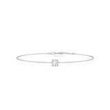 Photo of Ansel 1/2 Carat T.W. Lab Grown Diamond Round Solitaire Bracelet 14K White Gold [BC2401W-L045]
