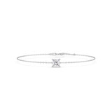 Photo of Ansel 1 Carat T.W. Lab Grown Diamond Princess Solitaire Bracelet 14K White Gold [BC2409W-K095]