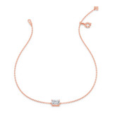 Photo of Ansel 1/2 Carat T.W. Lab Grown Diamond Emerald Solitaire Bracelet 14K Rose Gold [BC2404R-N045]