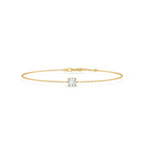 Photo of Ansel 1/2 Carat T.W. Lab Grown Diamond Round Solitaire Bracelet 14K Yellow Gold [BC2401Y-L045]