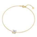 Photo of Ansel 1 Carat T.W. Lab Grown Diamond Princess Solitaire Bracelet 14K Yellow Gold [BC2409Y-K095]