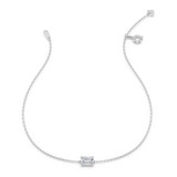 Photo of Ansel 1/2 Carat T.W. Lab Grown Diamond Emerald Solitaire Bracelet 14K White Gold [BC2404W-N045]