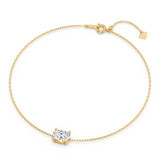 Photo of Ansel 1 Carat T.W. Lab Grown Diamond Oval Solitaire Bracelet 10K Yellow Gold [BC2412Y-I095]