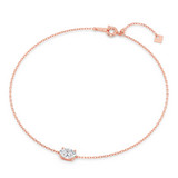 Photo of Ansel 1/2 CT. T.W. Lab Grown Diamond Oval Solitaire Bracelet 10K Rose Gold [BC2410R-I045]