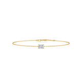 Photo of Ansel 1/2 Carat T.W. Lab Grown Diamond Emerald Solitaire Bracelet 10K Yellow Gold [BC2404Y-N045]
