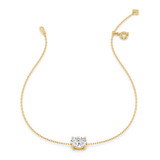 Photo of Ansel 1 Carat T.W. Lab Grown Diamond Oval Solitaire Bracelet 14K Yellow Gold [BC2412Y-I095]