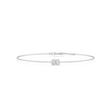 Photo of Ansel 1/2 CT. T.W. Lab Grown Diamond Oval Solitaire Bracelet 14K White Gold [BC2410W-I045]