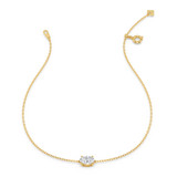 Photo of Ansel 1/2 CT. T.W. Lab Grown Diamond Oval Solitaire Bracelet 10K Yellow Gold [BC2410Y-I045]