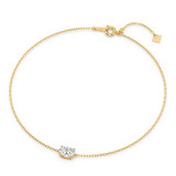 Photo of Ansel 1/2 CT. T.W. Lab Grown Diamond Oval Solitaire Bracelet 10K Yellow Gold [BC2410Y-I045]
