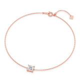 Photo of Ansel 3/4 Carat T.W. Lab Grown Diamond Princess Solitaire Bracelet 14K Rose Gold [BC2408R-K070]