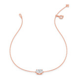 Photo of Ansel 3/4 Carat T.W. Lab Grown Diamond Oval Solitaire Bracelet 14K Rose Gold [BC2411R-I070]