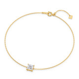 Photo of Ansel 3/4 CT. T.W. Lab Grown Diamond Princess Solitaire Bracelet 10K Yellow Gold [BC2408Y-K070]